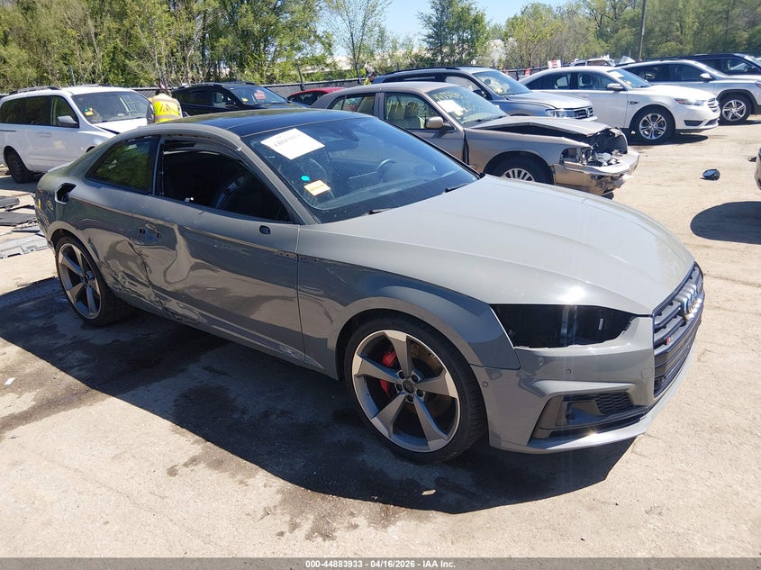 2019 Audi S5 VIN WAUR4AF50KA067812 IAAI salvage auction — RIGHT SIDE, Wait Title, sold $12,500 on 2026-07-29 (photo 1)