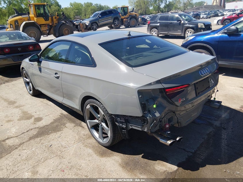 2019 Audi S5 VIN WAUR4AF50KA067812 IAAI salvage auction — RIGHT SIDE, Wait Title, sold $12,500 on 2026-07-29 (photo 3)