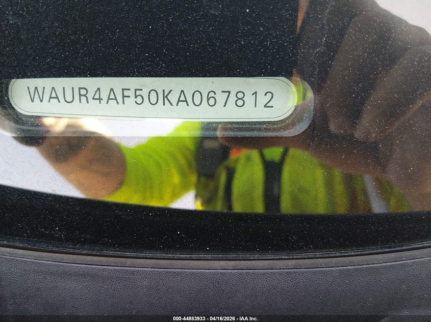 2019 Audi S5 VIN WAUR4AF50KA067812 IAAI salvage auction — RIGHT SIDE, Wait Title, sold $12,500 on 2026-07-29 (photo 9)