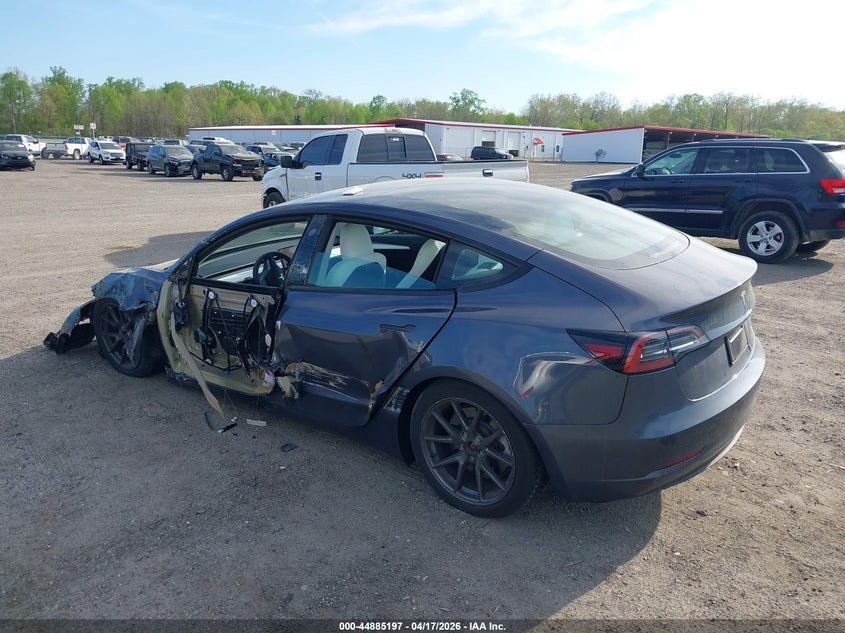 2023 Tesla Model 3 VIN 5YJ3E1EAXPF583887 IAAI salvage auction — LEFT SIDE, Salvage - Greater Than 75% (Maryland), sold $3,700 on 2026-07-09 (photo 3)