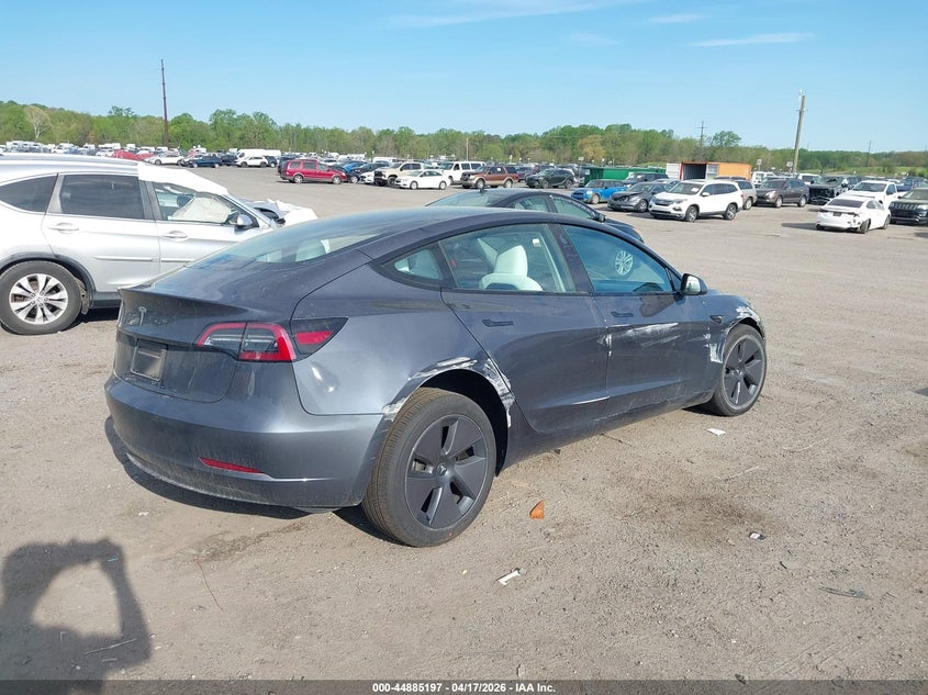 2023 Tesla Model 3 VIN 5YJ3E1EAXPF583887 IAAI salvage auction — LEFT SIDE, Salvage - Greater Than 75% (Maryland), sold $3,700 on 2026-07-09 (photo 4)