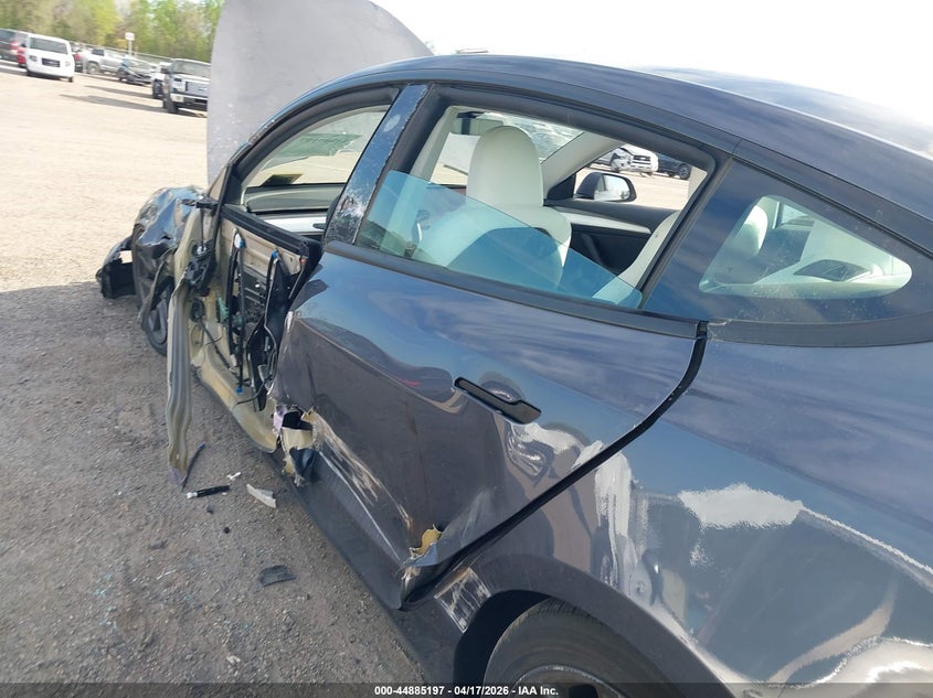 2023 Tesla Model 3 VIN 5YJ3E1EAXPF583887 IAAI salvage auction — LEFT SIDE, Salvage - Greater Than 75% (Maryland), sold $3,700 on 2026-07-09 (photo 6)