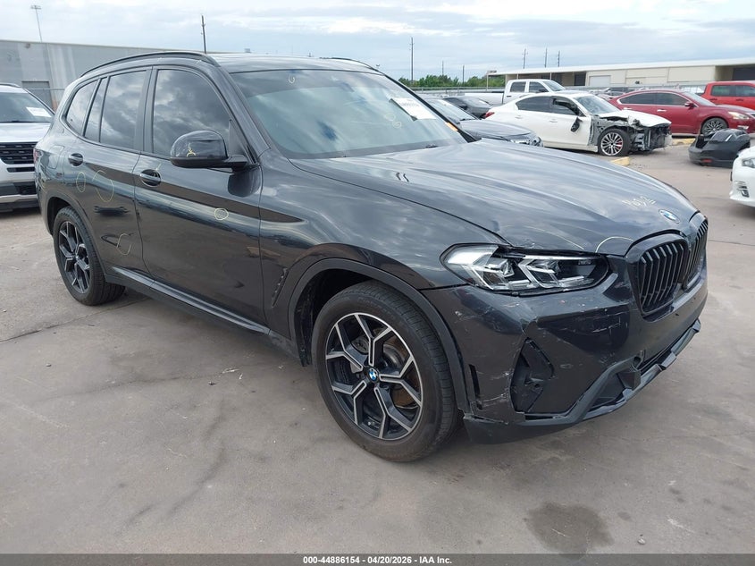 2022 BMW X3 VIN 5UX43DP02N9J51185 IAAI salvage auction — REAR END, Original (Texas), sold $9,700 on 2026-07-09 (photo 1)