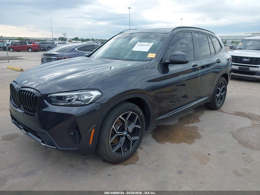 2022 BMW X3 VIN 5UX43DP02N9J51185 IAAI salvage auction — REAR END, Original (Texas), sold $9,700 on 2026-07-09 (photo 2)