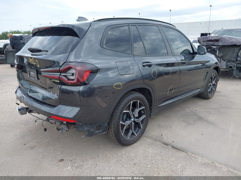 2022 BMW X3 VIN 5UX43DP02N9J51185 IAAI salvage auction — REAR END, Original (Texas), sold $9,700 on 2026-07-09 (photo 4)