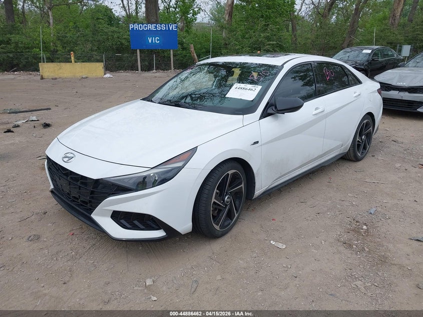 2021 Hyundai Elantra VIN KMHLR4AF9MU156013 IAAI salvage auction — BIO HAZARD, Wait Title, sold $3,850 on 2026-07-15 (photo 2)