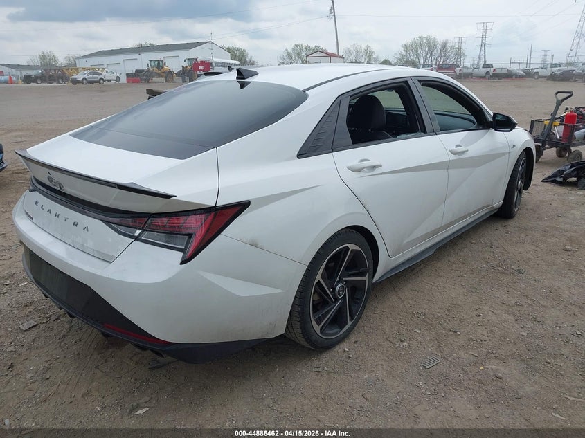 2021 Hyundai Elantra VIN KMHLR4AF9MU156013 IAAI salvage auction — BIO HAZARD, Wait Title, sold $3,850 on 2026-07-15 (photo 4)