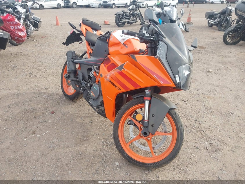 2024 Ktm 390 adventure VIN MD2JYJ403RN210714 IAAI salvage auction — LEFT SIDE, Salvage (Arizona), sold $25 on 2026-07-29 (photo 1)