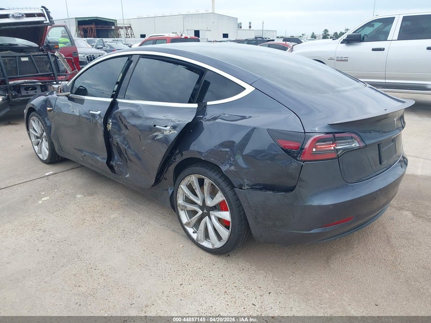 2019 Tesla Model 3 VIN 5YJ3E1EB3KF530496 IAAI salvage auction — LEFT SIDE, Wait Title, sold $5,600 on 2026-07-23 (photo 3)