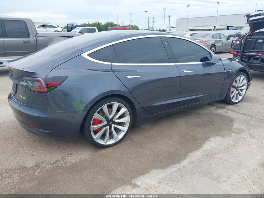 2019 Tesla Model 3 VIN 5YJ3E1EB3KF530496 IAAI salvage auction — LEFT SIDE, Wait Title, sold $5,600 on 2026-07-23 (photo 4)
