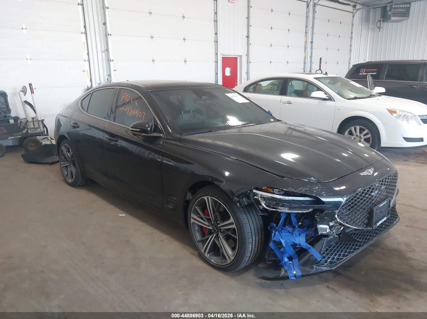 2025 Genesis G70 VIN KMTG54SE9SU148399 IAAI salvage auction — LEFT & RIGHT, Salvage (Minnesota), sold $25 on 2026-07-29 (photo 1)