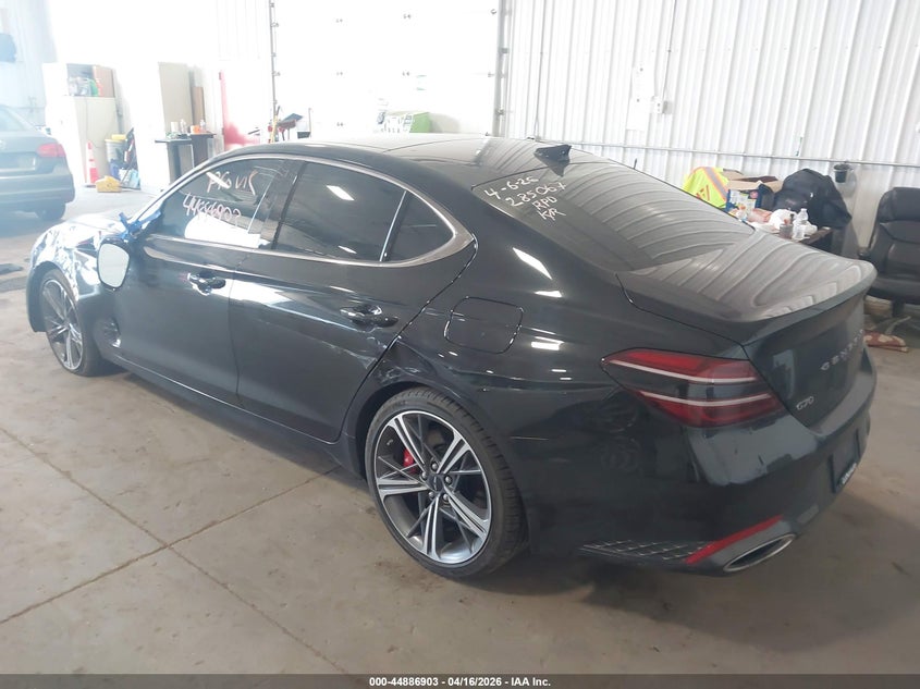 2025 Genesis G70 VIN KMTG54SE9SU148399 IAAI salvage auction — LEFT & RIGHT, Salvage (Minnesota), sold $25 on 2026-07-29 (photo 3)