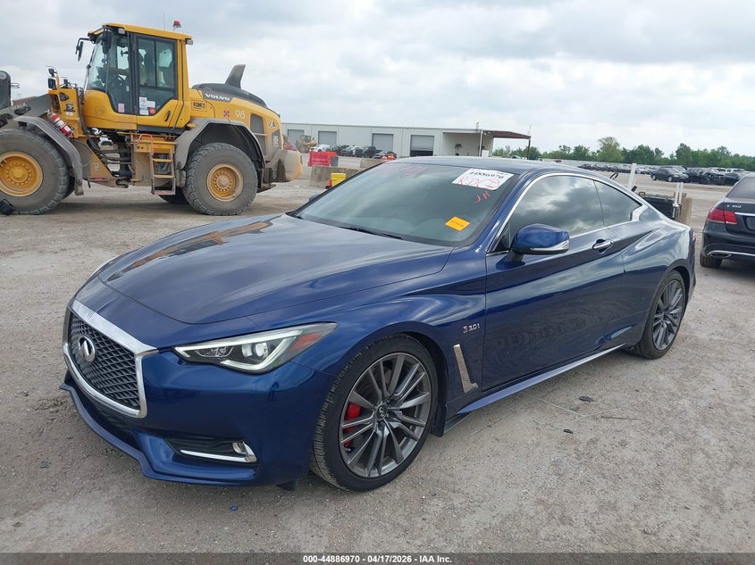 2017 Infiniti Q60 VIN JN1FV7EK1HM611483 IAAI salvage auction — HAIL, Original (Texas), sold $13,200 on 2026-07-15 (photo 2)