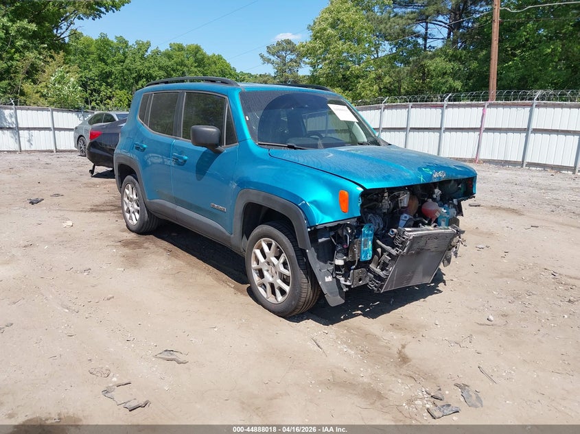 2022 Jeep Renegade VIN ZACNJDB19NPN50778 IAAI salvage auction — FRONT END, Wait Title, sold $2,750 on 2026-08-19 (photo 1)
