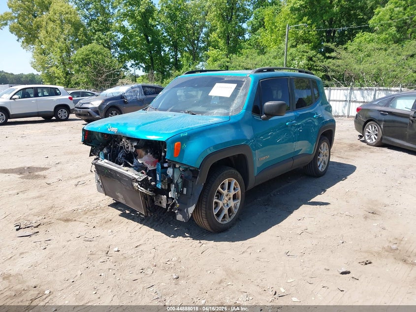 2022 Jeep Renegade VIN ZACNJDB19NPN50778 IAAI salvage auction — FRONT END, Wait Title, sold $2,750 on 2026-08-19 (photo 2)