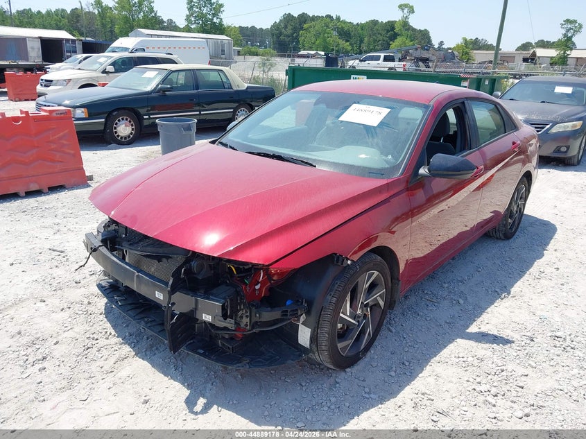 2025 Hyundai Elantra VIN KMHLM4DG7SU957006 IAAI salvage auction — FRONT END, Salvage Title, sold $6,300 on 2026-07-09 (photo 2)