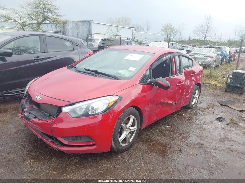2016 Kia Forte VIN KNAFK4A64G5502681 IAAI salvage auction — FRONT END, Salvage Title, sold $650 on 2026-07-14 (photo 2)