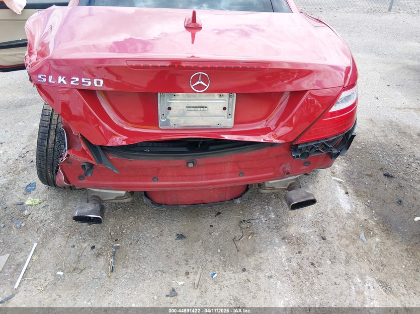 2012 Mercedes-benz Slk-klasse VIN WDDPK4HA1CF034758 IAAI salvage auction — LEFT REAR, Salvage (Texas), sold $925 on 2026-07-28 (photo 6)
