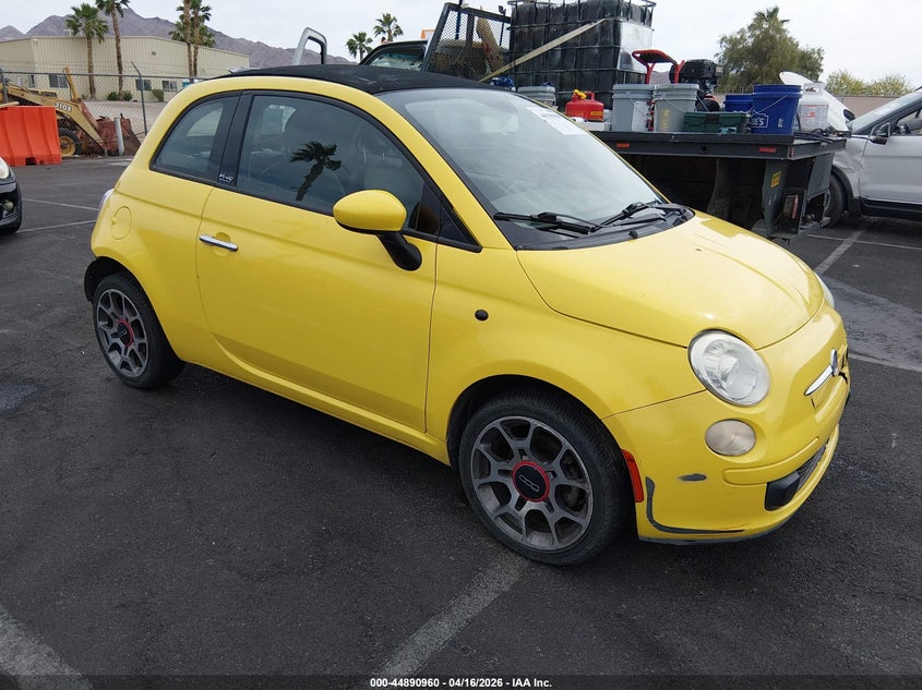 2012 Fiat 500 VIN 3C3CFFDR1CT310273 IAAI salvage auction — REAR END, Salvage (Nevada), sold $475 on 2026-07-10 (photo 1)