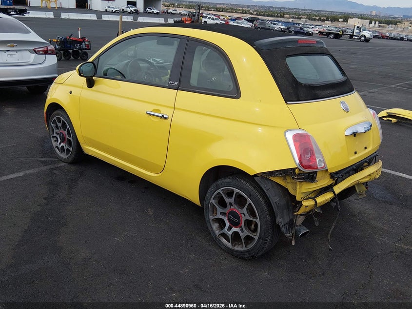 2012 Fiat 500 VIN 3C3CFFDR1CT310273 IAAI salvage auction — REAR END, Salvage (Nevada), sold $475 on 2026-07-10 (photo 3)