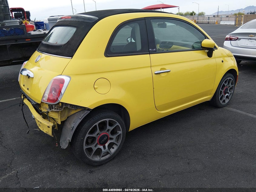 2012 Fiat 500 VIN 3C3CFFDR1CT310273 IAAI salvage auction — REAR END, Salvage (Nevada), sold $475 on 2026-07-10 (photo 4)