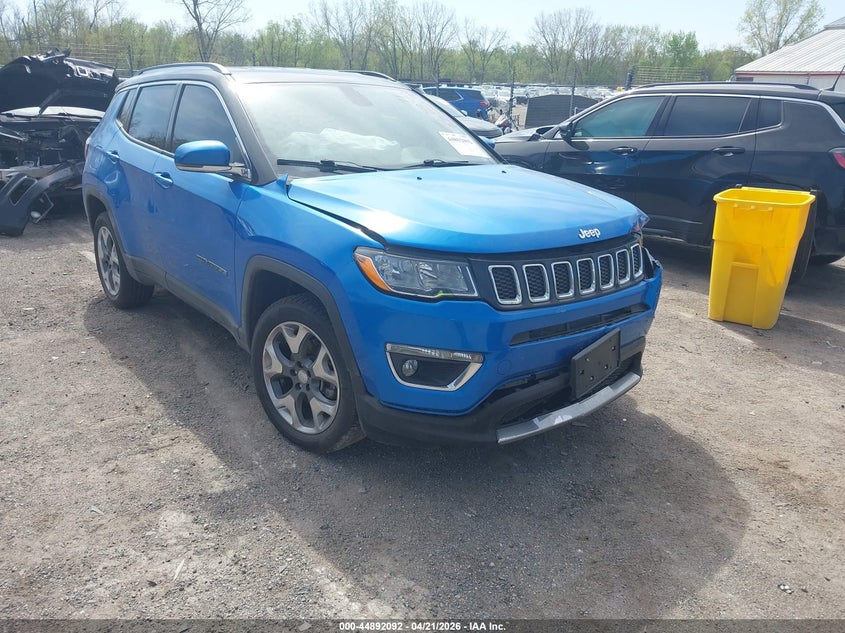 2020 Jeep Compass VIN 3C4NJDCBXLT222849 IAAI salvage auction — FRONT & REAR, Salvage Title, sold $1,650 on 2026-07-09 (photo 1)