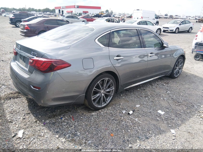 2017 Infiniti Q70 VIN JN1BY1PP3HM170807 IAAI salvage auction — LEFT SIDE, Salvage (Arkansas), sold $1,450 on 2026-07-08 (photo 4)