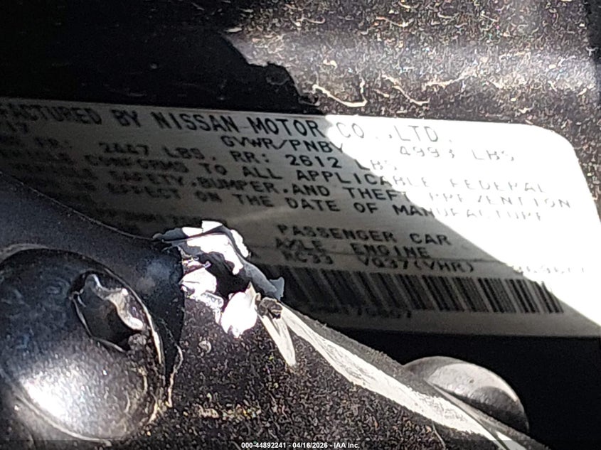 2017 Infiniti Q70 VIN JN1BY1PP3HM170807 IAAI salvage auction — LEFT SIDE, Salvage (Arkansas), sold $1,450 on 2026-07-08 (photo 9)
