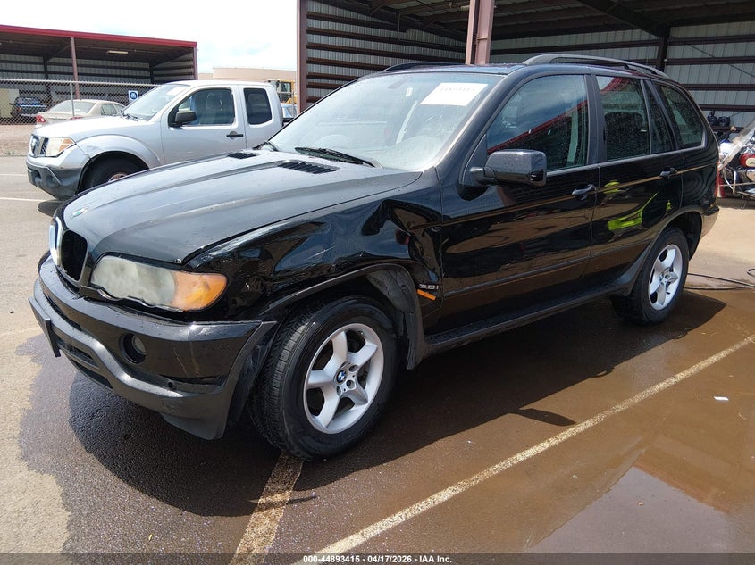 2002 BMW X5 VIN 5UXFA53512LP57257 IAAI salvage auction — LEFT FRONT, Clear (Hawaii), sold $300 on 2026-07-07 (photo 2)