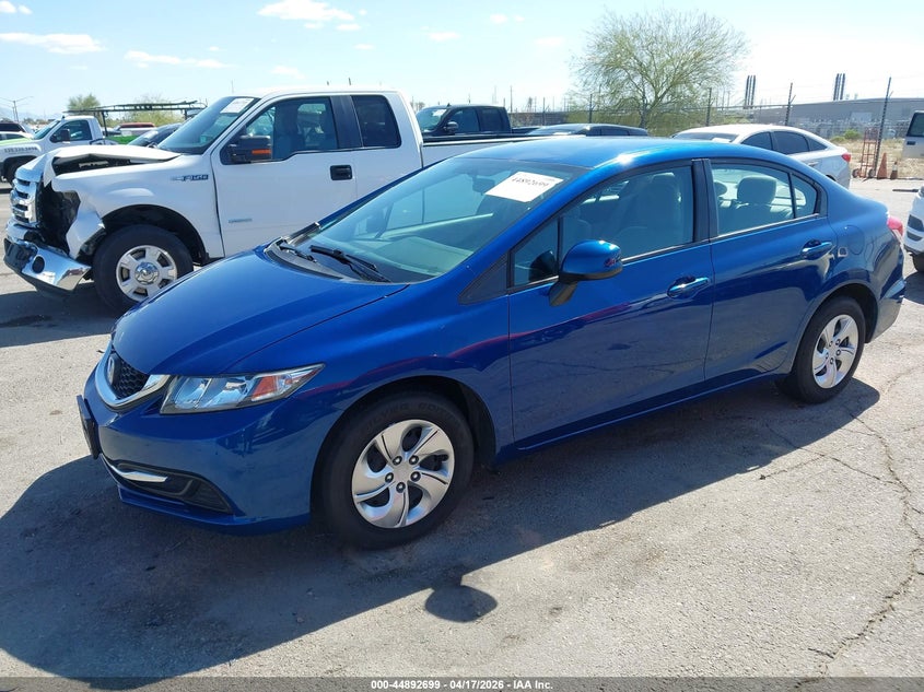 2013 Honda Civic VIN 19XFB2F5XDE273026 IAAI salvage auction — RIGHT FRONT, Salvage Title, sold $2,175 on 2026-07-09 (photo 2)