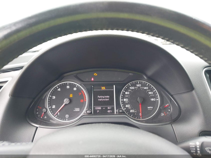 2012 Audi Q5 VIN WA1DKBFP9CA011728 IAAI salvage auction — LEFT FRONT, Salvage (Illinois), sold $1,050 on 2026-07-22 (photo 7)