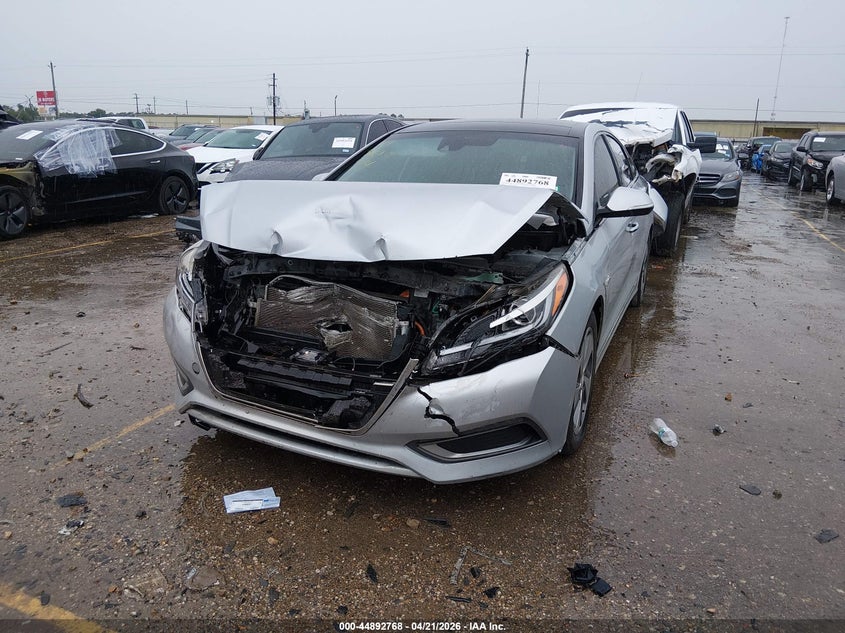 2017 Hyundai Sonata VIN KMHE34L31HA067170 IAAI salvage auction — FRONT END, Original (Texas), sold $1,125 on 2026-07-08 (photo 6)