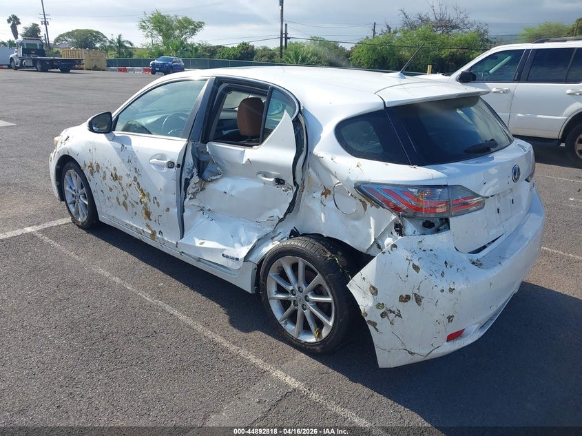 2012 Lexus Ct VIN JTHKD5BH6C2103637 IAAI salvage auction — SIDE, Salvage (Hawaii), sold $125 on 2026-07-28 (photo 3)