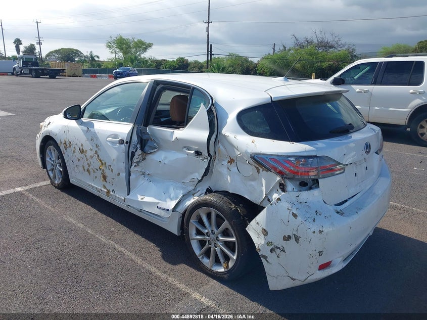 2012 Lexus Ct VIN JTHKD5BH6C2103637 IAAI salvage auction — SIDE, Salvage (Hawaii), sold $125 on 2026-07-28 (photo 6)
