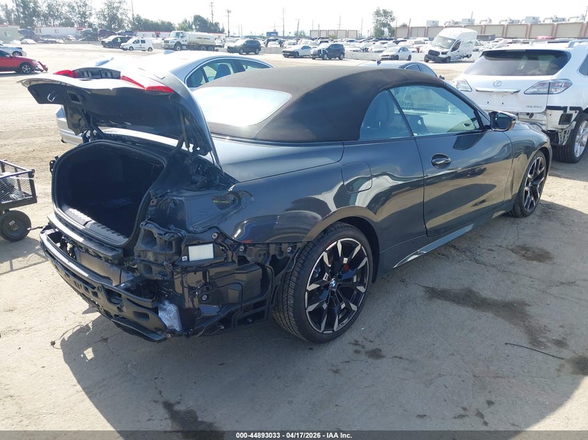 2025 BMW M440i xDrive VIN WBA73DB04SCU37993 IAAI salvage auction — Rear End, Salvage (California), sold $27,750 on 2026-08-24 (photo 4)