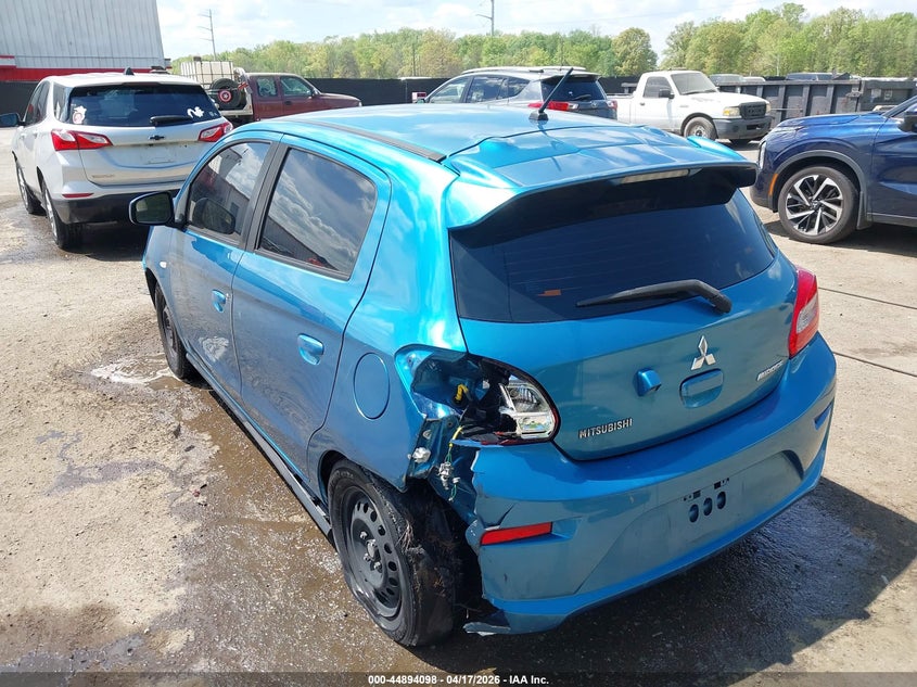 2019 Mitsubishi Mirage VIN ML32A3HJ5KH014908 IAAI salvage auction — REAR END, Salvage Title, sold $650 on 2026-07-11 (photo 3)