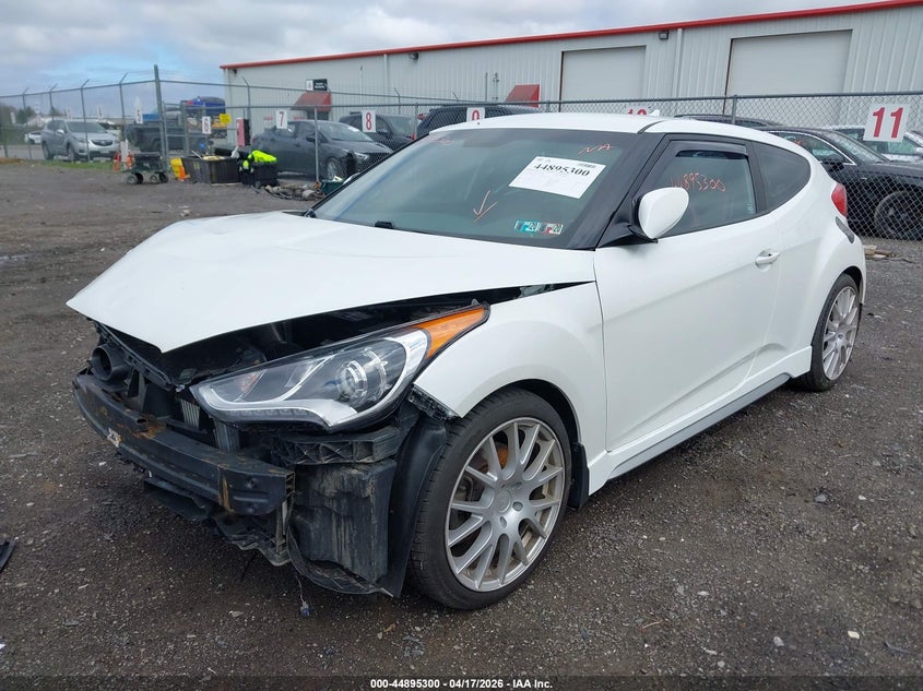 2016 Hyundai Veloster VIN KMHTC6AE6GU295296 IAAI salvage auction — FRONT END, Salvage Title, sold $650 on 2026-07-07 (photo 2)