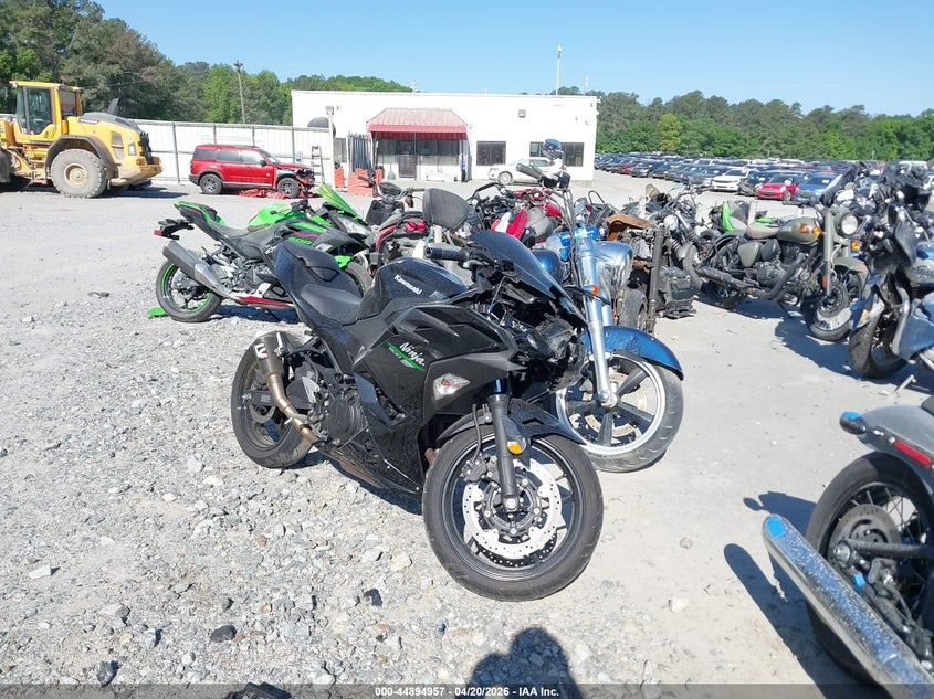 2024 Kawasaki Ninja VIN ML5EXGH15RDA31531 IAAI salvage auction — FRONT END, Salvage (Georgia), sold $925 on 2026-07-21 (photo 1)
