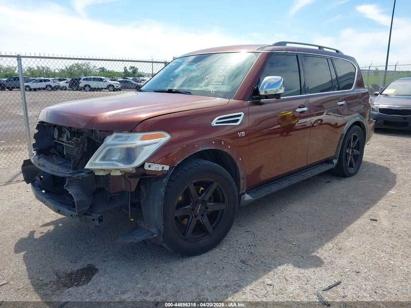 2018 Nissan Armada VIN JN8AY2ND0J9052458 IAAI salvage auction — FRONT END, Original (Texas), sold $3,675 on 2026-07-14 (photo 2)