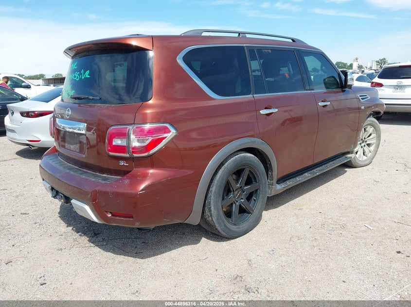 2018 Nissan Armada VIN JN8AY2ND0J9052458 IAAI salvage auction — FRONT END, Original (Texas), sold $3,675 on 2026-07-14 (photo 4)