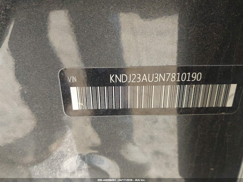 2022 Kia Soul VIN KNDJ23AU3N7810190 IAAI salvage auction — FRONT END, Salvage (North Carolina), sold $2,300 on 2026-07-06 (photo 9)