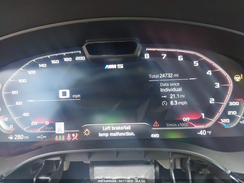 2023 BMW M5 VIN WBS83CH04PCL21461 IAAI salvage auction — FRONT END, Salvage Title, sold $24,050 on 2026-07-13 (photo 7)