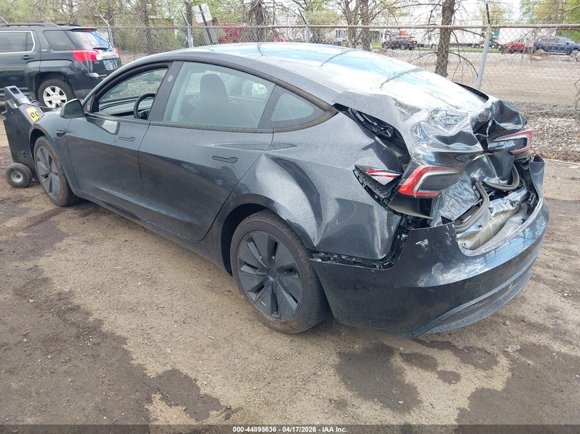2025 Tesla Model 3 VIN 5YJ3E1EA5SF974941 IAAI salvage auction — REAR END, Wait Title, sold $9,800 on 2026-07-10 (photo 3)