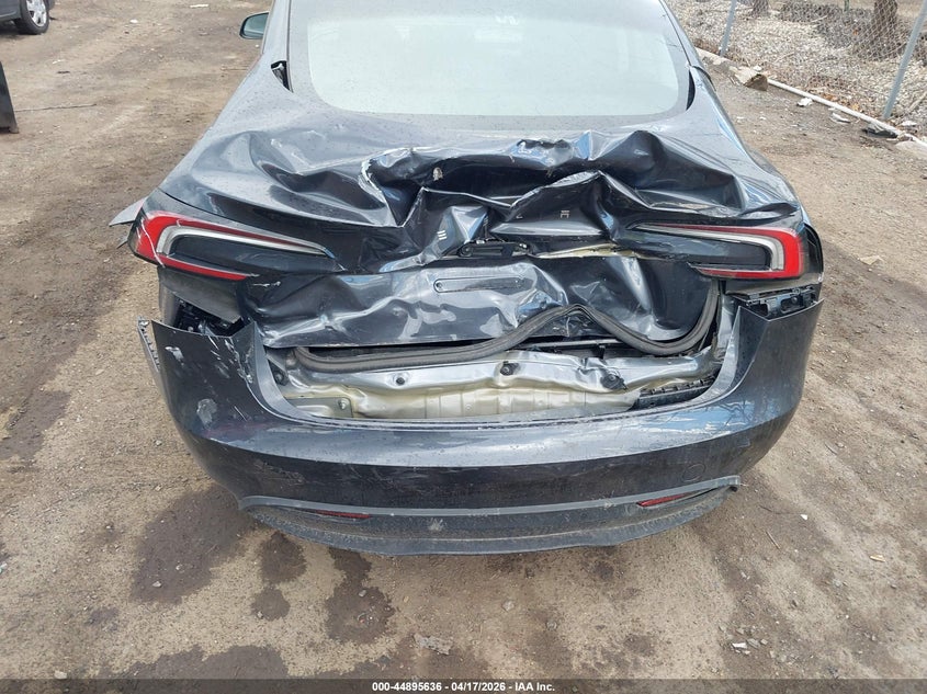 2025 Tesla Model 3 VIN 5YJ3E1EA5SF974941 IAAI salvage auction — REAR END, Wait Title, sold $9,800 on 2026-07-10 (photo 6)