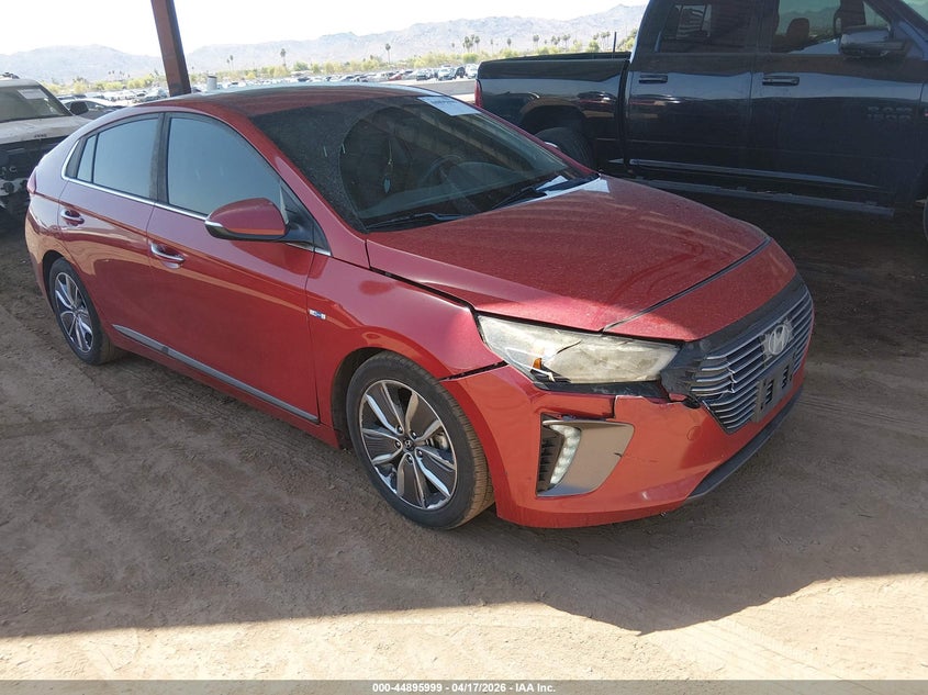 2019 Hyundai Ioniq VIN KMHC85LC2KU112640 IAAI salvage auction — REAR END, Wait Title, sold $750 on 2026-07-14 (photo 1)