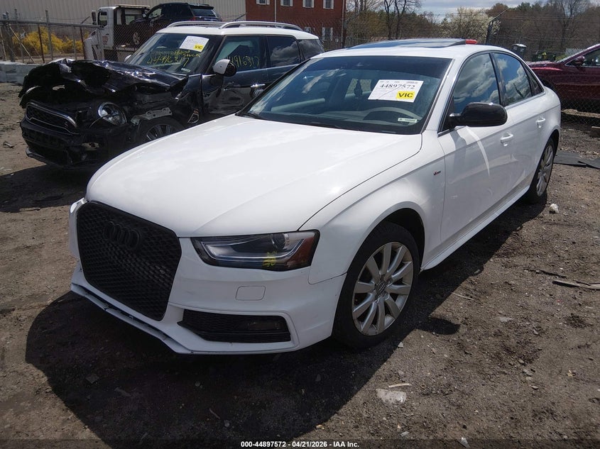 2015 Audi A4 VIN WAUBFAFLXFN010767 IAAI salvage auction — RIGHT FRONT, Salvage (Massachusetts), sold $1,550 on 2026-07-14 (photo 2)