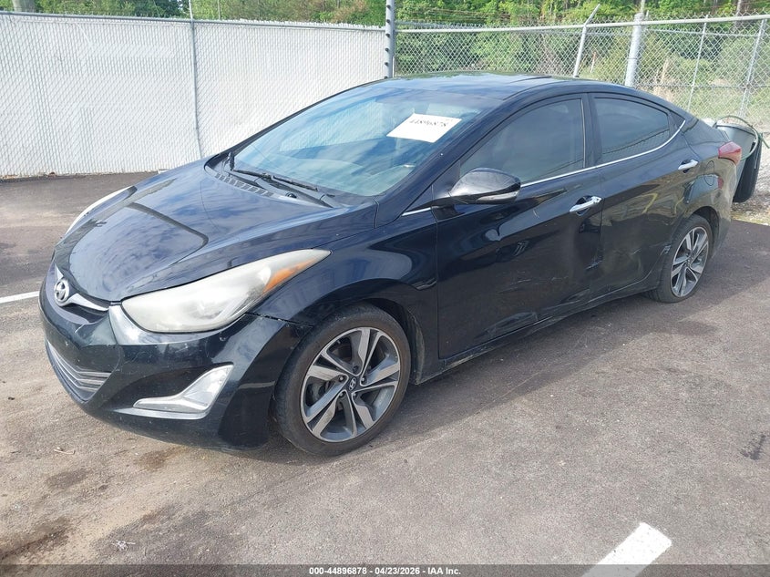 2014 Hyundai Elantra VIN KMHDH4AE0EU140959 IAAI salvage auction — LEFT SIDE, Salvage (Tennessee), sold $750 on 2026-07-16 (photo 2)