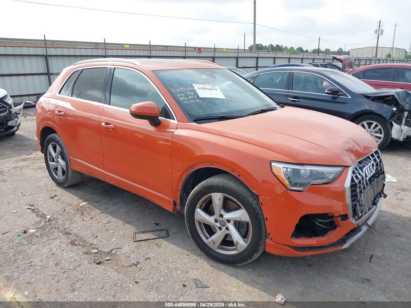 2020 Audi Q3 VIN WA1AECF31L1029606 IAAI salvage auction — FRONT END, Original (Texas), sold $4,850 on 2026-07-15 (photo 1)