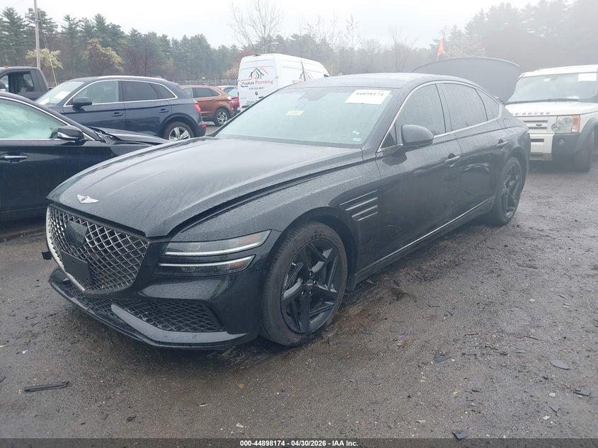 2023 Genesis G80 VIN KMTGA4SC9PU150607 IAAI salvage auction — REAR END, Salvage (Massachusetts), sold $12,150 on 2026-07-24 (photo 2)