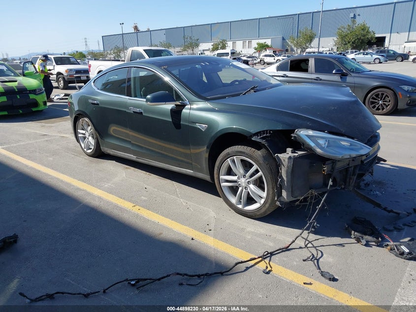 2014 Tesla Model s VIN 5YJSA1H17EFP53722 IAAI salvage auction — FRONT END, Wait Title, sold $1,800 on 2026-07-13 (photo 1)